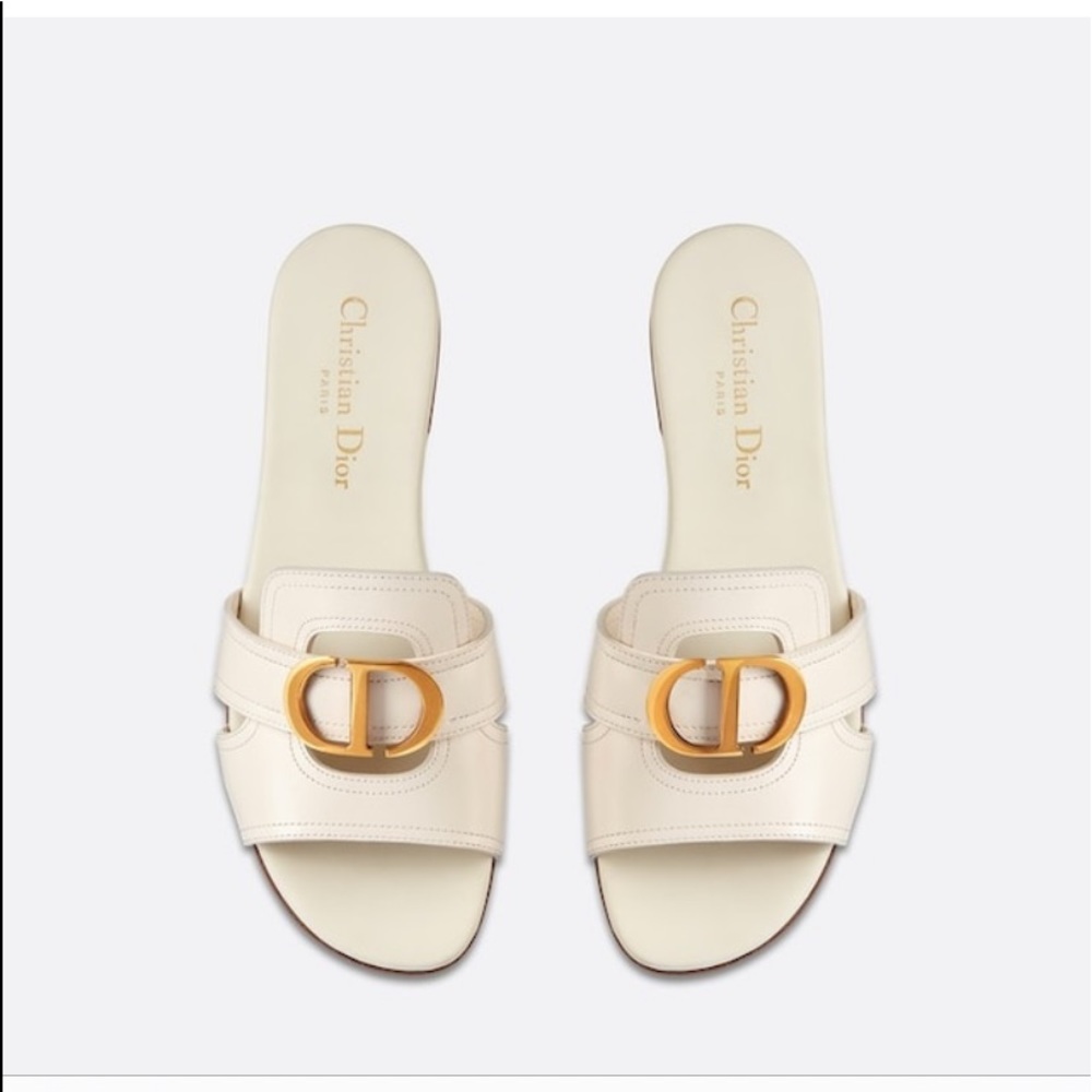 Montaigne Mule in Calfskin Ivory size 10 - Picture 1 of 7